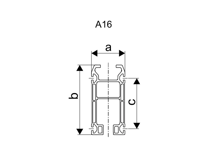 Manufacturer drawing: DEMAG KBK Aluline A16 Straight Track, 6 m